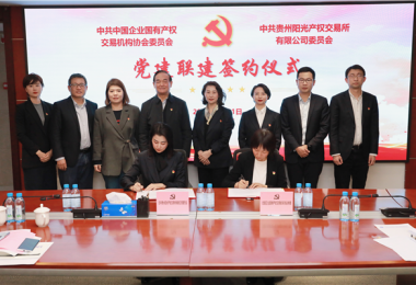 強化黨建引領  深化交流合作——中國產(chǎn)權協(xié)會黨委與貴州陽光產(chǎn)權交易所黨委簽署黨建聯(lián)建協(xié)議